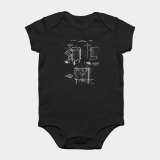 Drum Kit Player Gift 1951 Drum Set Patent Print Baby Bodysuit